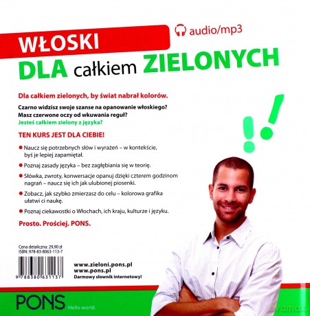 Dla całkiem zielonych. Włoski [KSIĄŻKA]+[CD MP3]