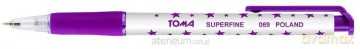 Długopis Superfine automatyczny 0,5 mm fiolet (30 szt)