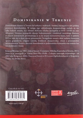 Dominikanie w Toruniu od XVI do XIX wieku - Łukasz Myszka [KSIĄŻKA]