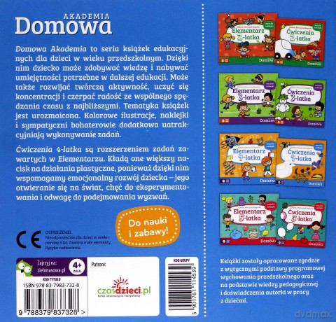Domowa Akademia. Ćwiczenia 4-latka - Elżbieta Pietruczuk-Bogucka [KSIĄŻKA]