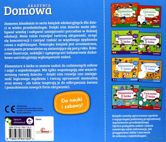Domowa Akademia. Elementarz 4-latka - Elżbieta Pietruczuk-Bogucka [KSIĄŻKA]