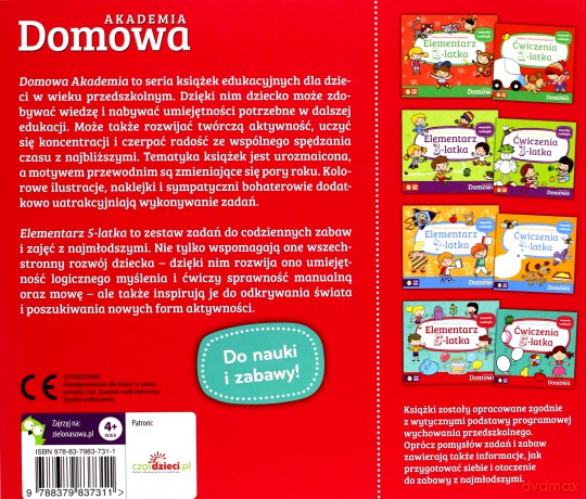Domowa Akademia. Elementarz 5-latka - Elżbieta Pietruczuk-Bogucka [KSIĄŻKA]