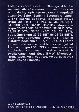 Gaźniki. Sprawdzanie i regulacja - Jurgen Kasedorf [KSIĄŻKA]