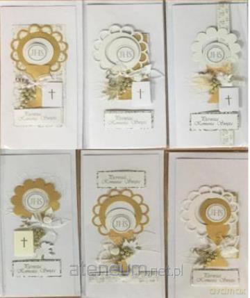 Karnet Komunia DL ręcznie robiony + koperta