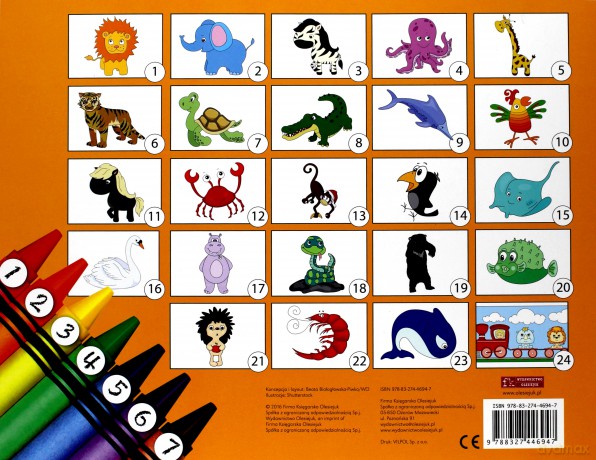 Koloruj według numerów. Wesoła przygoda w ZOO [KSIĄŻKA]