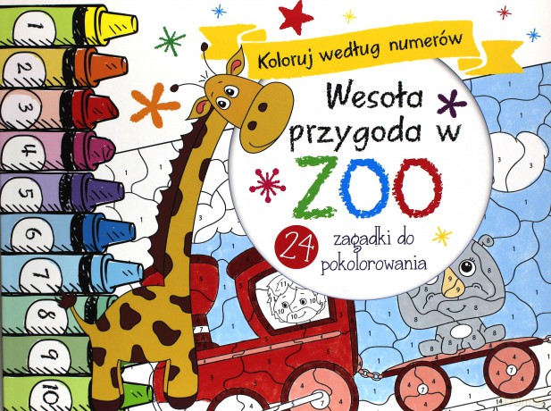 Koloruj według numerów. Wesoła przygoda w ZOO [KSIĄŻKA]