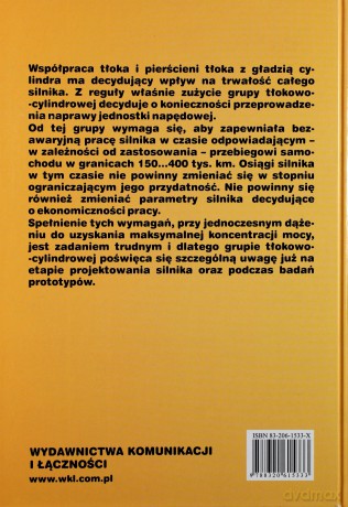 Konstrukcja grupy tłokowo-cylindrowych silników spalinowych - Wiesław Kozaczewski [KSIĄŻKA]