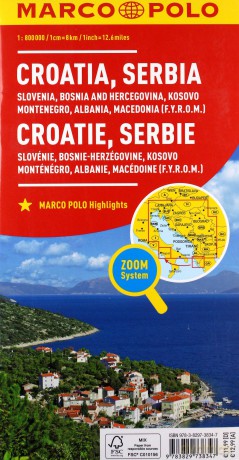 Mapa ZOOM System. Chorwacja 1:800 000