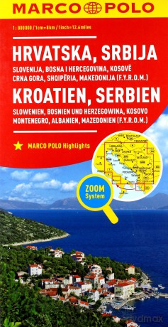 Mapa ZOOM System. Chorwacja 1:800 000