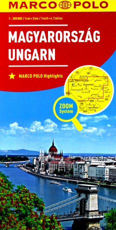 Mapa ZOOM System. Węgry 1:300 000