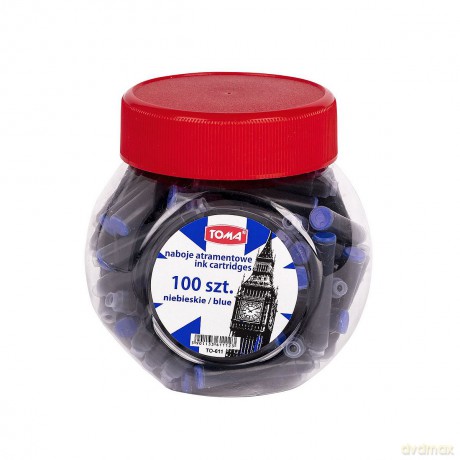 Naboje do piór niebieskie 100 szt