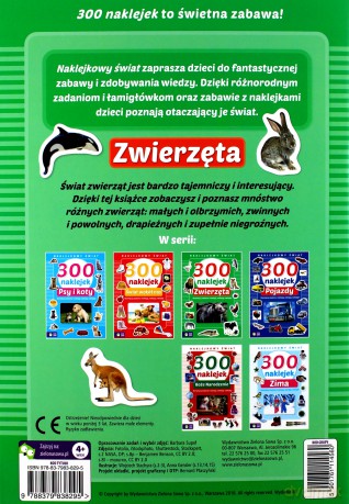Naklejkowy świat. 300 naklejek. Zwierzęta [KSIĄŻKA]