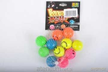 Piłka kauczuk 2 cm buźka 12 szt