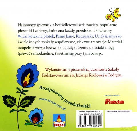 Piosenki dla przedszkolaka 9 Wlazł kotek na płotek - Agnieszka Kłos-Milewska [KSIĄŻKA]