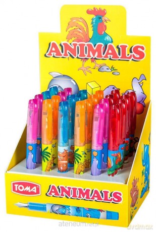 Pióro wieczne Animals (24 szt)