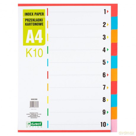Przekładki kartonowe 1-10 K10