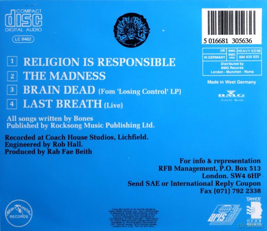 Broken Bones: Religion Is Resposible [CD]