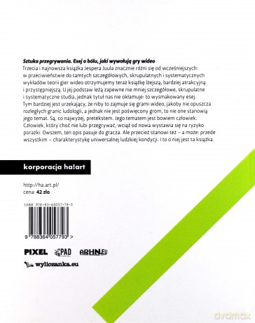 Sztuka przegrywania. - Jesper Juul [KSIĄŻKA]