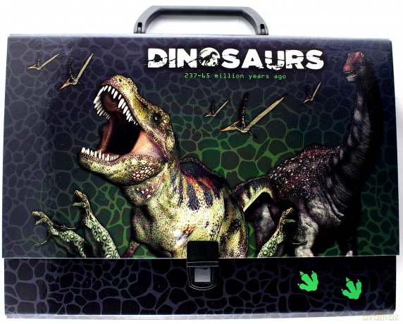 Teczka twarda z rączką Dinozaur