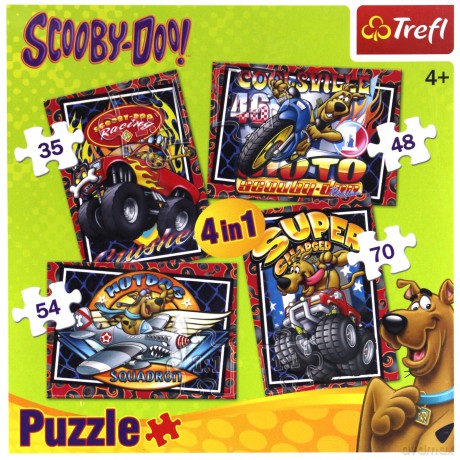 TREFL 4w1 Przygody Scooby Doo [PUZZLE]