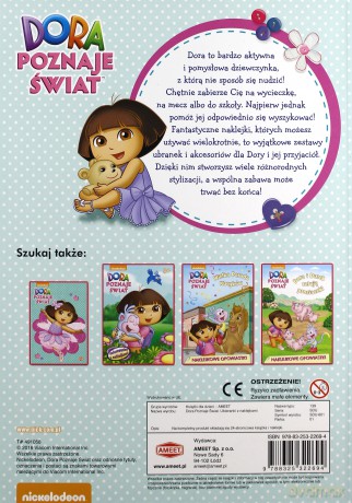 Ubieranki z naklejkami. Dora Poznaje świat [KSIĄŻKA]
