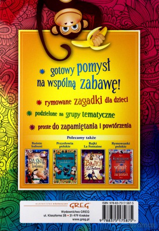 Zagadki dla dzieci kolor - Grzegorz Strzeboński [KSIĄŻKA]