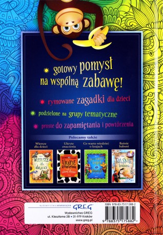 Zagadki dla dzieci kolor - Grzegorz Strzeboński [KSIĄŻKA]
