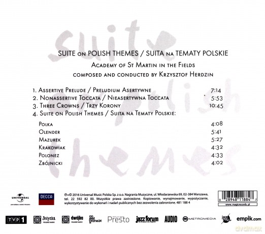 Krzysztof Herdzin: Suite On Polish Themes / Suita Na Tematy Polskie [CD]