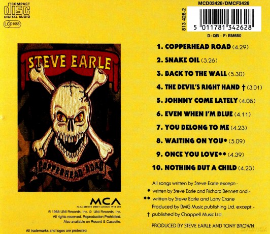 Steve Earle: Copperhead Road [CD]
