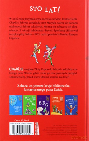 Charlie i fabryka czekolady - Roald Dahl (twarda) [KSIĄŻKA]