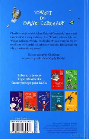 Charlie i wielka szklana winda - Roald Dahl (twarda) [KSIĄŻKA]