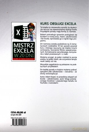 Mistrz Excela w 20 dni. Kurs z ćwiczeniami - Adam Kopeć [KSIĄŻKA]