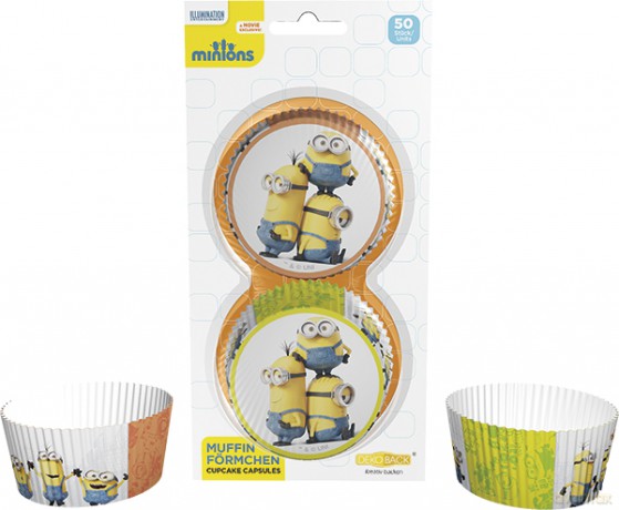 Papilotki na muffiny Minionki 50 sztuk