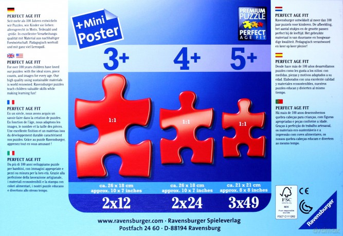RAVENSBURGER 2x12 el. Strażak Sam [PUZZLE]