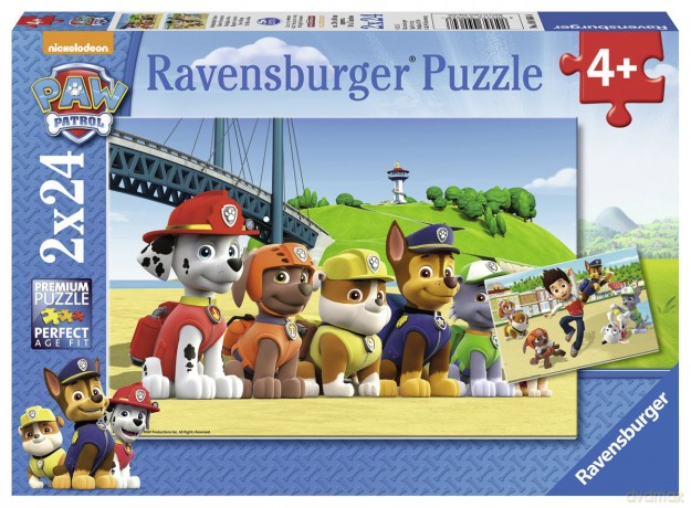 RAVENSBURGER 2x24 el. Bohaterskie psy. Psi patrol [PUZZLE]