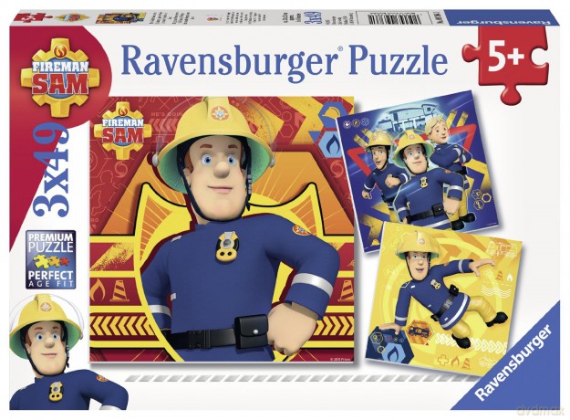 RAVENSBURGER 3x49 el. Strażak Sam [PUZZLE]