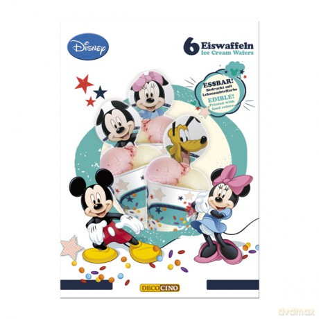 Wafle pickery do lodów Mickey 6 sztuk