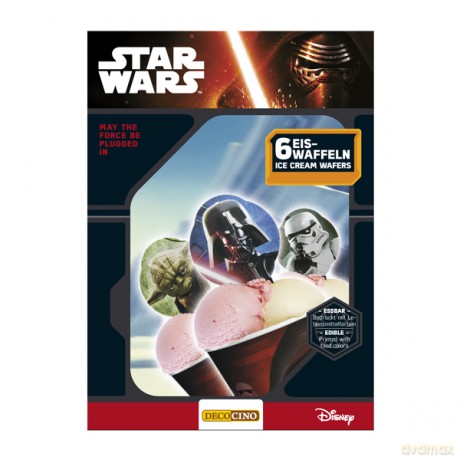 Wafle pickery do lodów Star Wars 6 sztuk (Gwiezdne Wojny)
