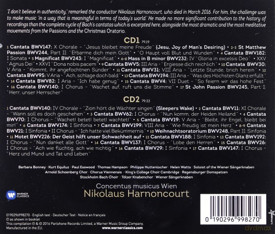 Nicholas Harnoncourt: Bach: Musica Sacra [2CD]