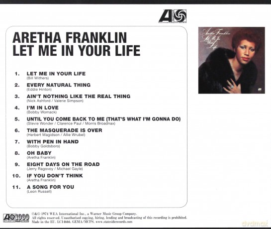 Aretha Franklin: Let Me In Your Life [CD]