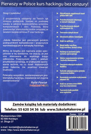 Szkoła hakerów Podręcznik. Edycja 2.0 [KSIĄŻKA]