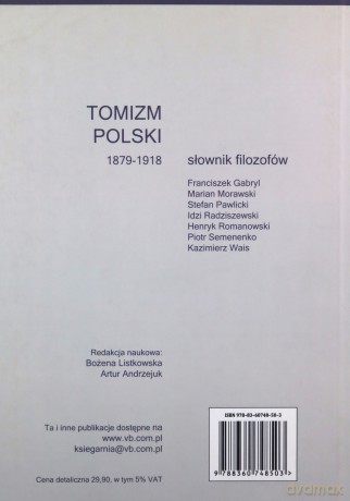 Tomizm polski 1879 - 1918 Słownik filozofów część 1 [KSIĄŻKA]