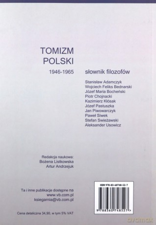 Tomizm polski 1946 - 1965 Słownik filozofów część 3 [KSIĄŻKA]