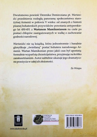 Wartanidzi 1 Wojownicy Wartana Mamikoniana - Derenik Demirczian [KSIĄŻKA]