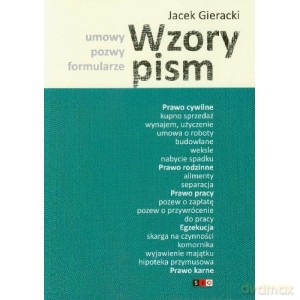 Wzory pism - Jacek Gieracki [KSIĄŻKA]