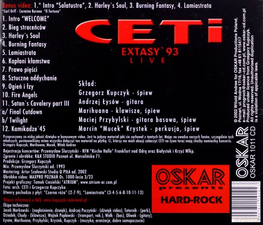 Ceti: Extasy 93 Live [CD]