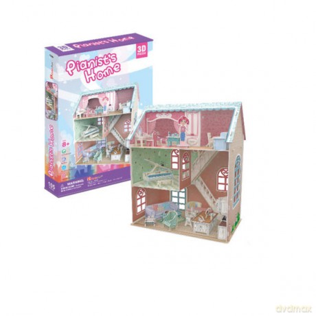 PUZZLE 3D Domek dla lalek Pianist [PUZZLE]