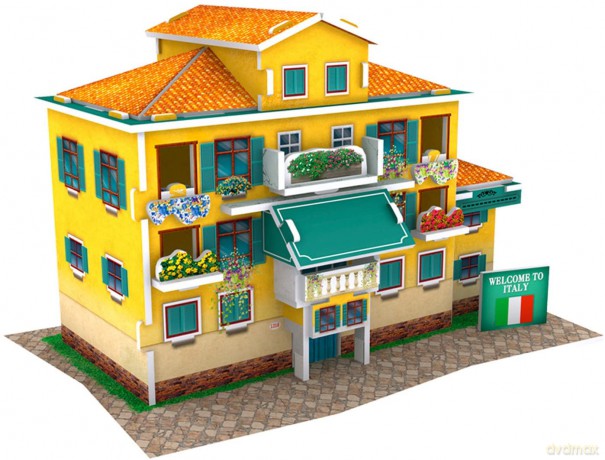 PUZZLE 3D Domki świata Włochy [PUZZLE]