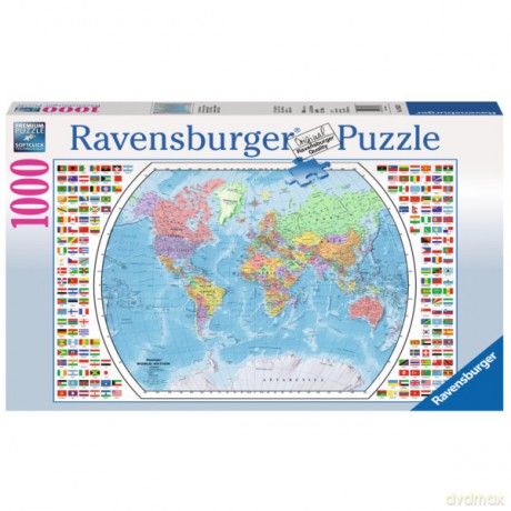 RAVENSBURGER 1000 el. Mapa polityczna świata [PUZZLE]