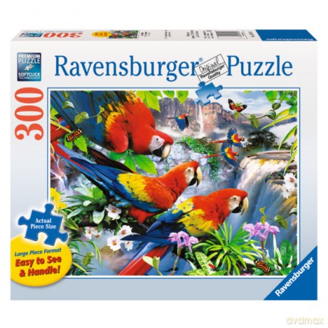 RAVENSBURGER 300 el. XXL Tropikalne ptaki [PUZZLE]
